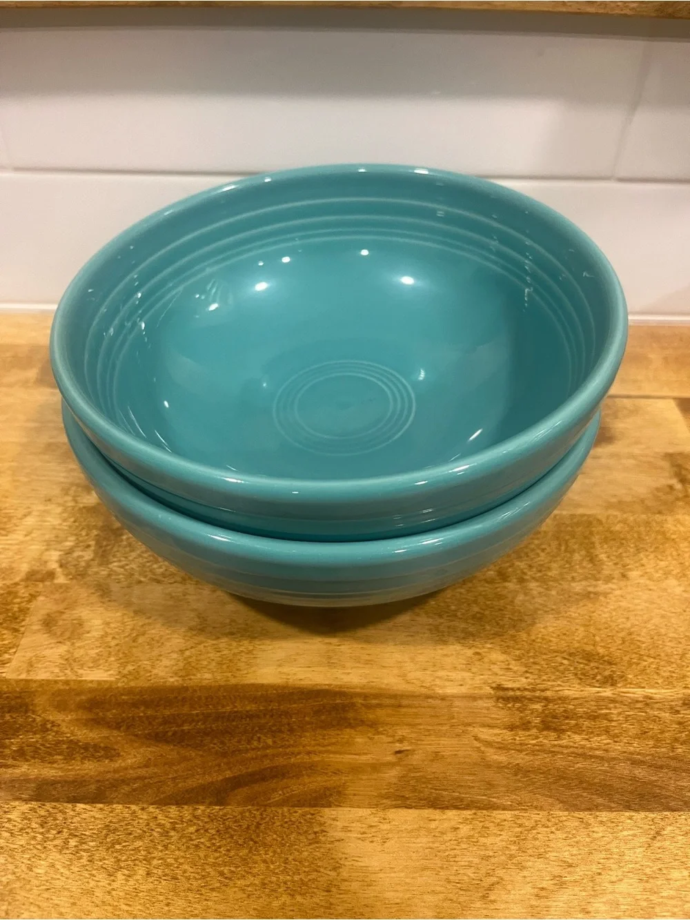 Fiestaware Turquoise (Aqua) Pasta bowl Ceramic Serving Bowls - Set of 2